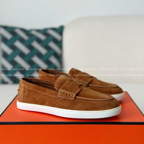 Hermes Faux Suede Loafers