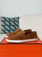 Hermes Faux Suede Loafers - Image 2