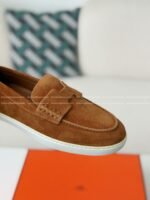 Hermes Faux Suede Loafers - Image 7