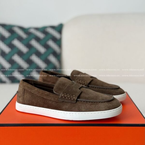 Hermes Faux Suede Loafers