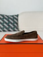 Hermes Faux Suede Loafers - Image 10