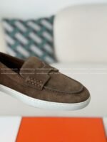 Hermes Faux Suede Loafers - Image 7