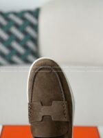 Hermes Faux Suede Loafers - Image 6