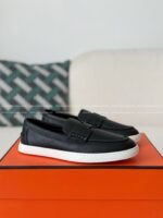Hermes Faux Suede Loafers