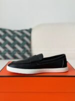 Hermes Faux Suede Loafers - Image 10