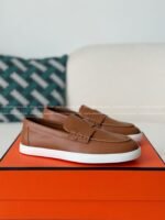 Hermes Faux Suede Loafers