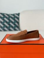 Hermes Faux Suede Loafers - Image 10