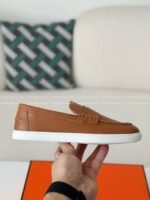 Hermes Faux Suede Loafers - Image 8