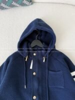 Thom Browne American-Style Striped CuffKnit Hoodie - Image 11