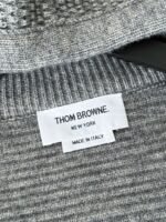 Thom Browne American-Style Striped CuffKnit Hoodie - Image 5