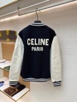 Celine genuine leather baseball jersey with lettering and badges - Image 2