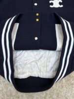 Celine genuine leather baseball jersey with lettering and badges - Image 9