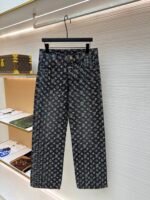 Louis Vuitton monogram rhinestone jacquard jeans