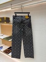 Louis Vuitton monogram rhinestone jacquard jeans - Image 2