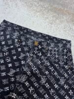 Louis Vuitton monogram rhinestone jacquard jeans - Image 13