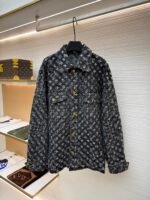 Louis Vuitton monogram rhinestone jacquard denim jacket
