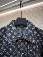 Louis Vuitton monogram rhinestone jacquard denim jacket - Image 3