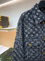 Louis Vuitton monogram rhinestone jacquard denim jacket - Image 4