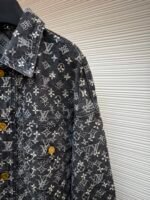 Louis Vuitton monogram rhinestone jacquard denim jacket - Image 5