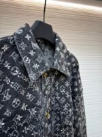 Louis Vuitton monogram rhinestone jacquard denim jacket - Image 16