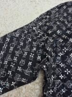 Louis Vuitton monogram rhinestone jacquard denim jacket - Image 12