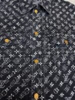 Louis Vuitton monogram rhinestone jacquard denim jacket - Image 9