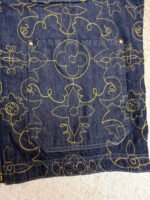 Louis Vuitton black and gold embroidered collar denim jacket - Image 12