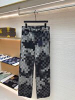 Louis Vuitton checkered mosaic jeans