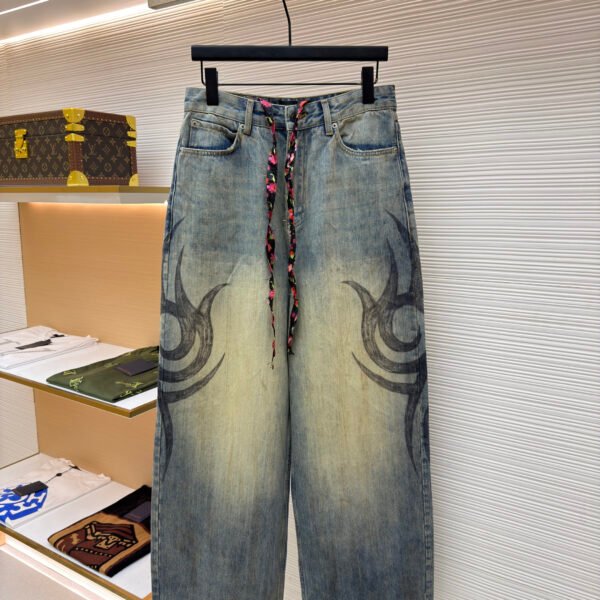 Balenciaga graffiti wide-leg jeans