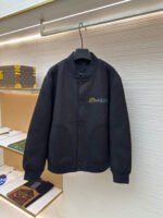 Louis Vuitton sheep wool jacket with rhinestone embroidery