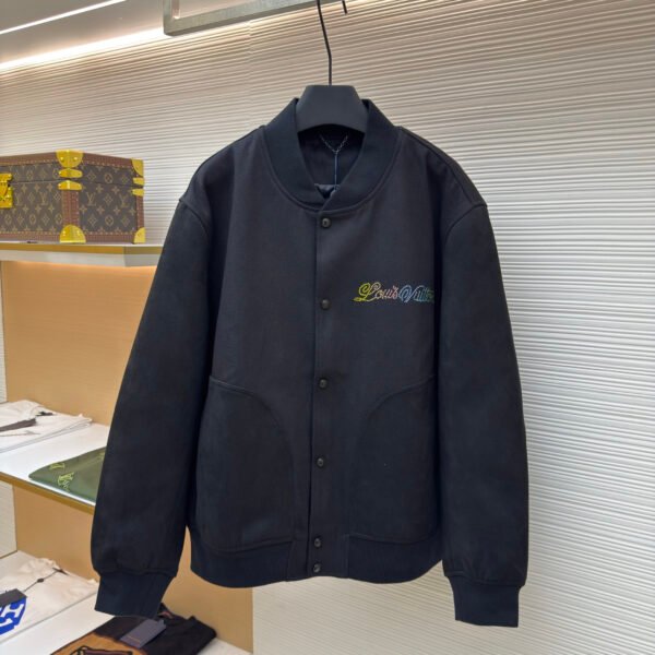 Louis Vuitton sheep wool jacket with rhinestone embroidery