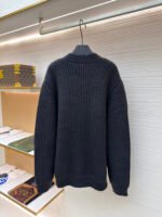 Prada intarsia chunky knit wool cardigan sweater - Image 3
