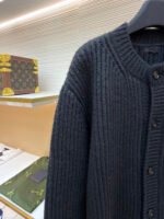 Prada intarsia chunky knit wool cardigan sweater - Image 5