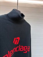 Balenciaga SKI Collection Letter Jacquard Turtleneck Sweater - Image 17