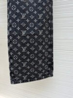 Louis Vuitton Limited Edition Distressed Jacquard Little Red Man Embroidered Jeans - Image 8