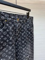 Louis Vuitton Limited Edition Distressed Jacquard Little Red Man Embroidered Jeans - Image 17