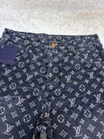 Louis Vuitton Limited Edition Distressed Jacquard Little Red Man Embroidered Jeans - Image 15