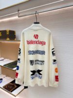 Balenciaga SKI Collection Letter Jacquard Turtleneck Sweater - Image 3