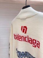 Balenciaga SKI Collection Letter Jacquard Turtleneck Sweater - Image 16