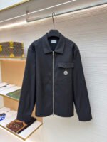 Moncler logo zip-up shirt jacket