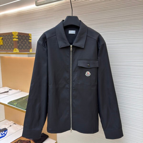 Moncler logo zip-up shirt jacket