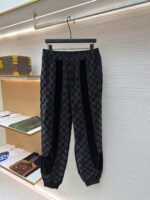 Louis Vuitton Damier flocked trousers