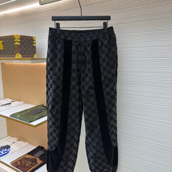 Louis Vuitton Damier flocked trousers