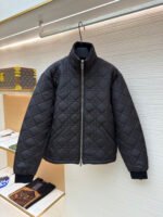 Dior Cannage Ribbed Two-Way Zipper Jacket