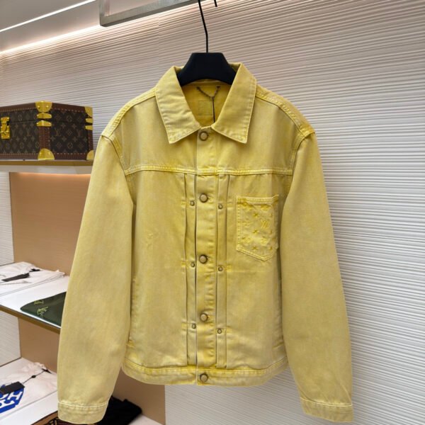 Louis Vuitton dyed embossed denim jacket