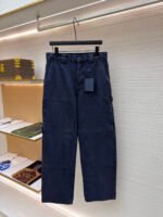 Louis Vuitton dyed embossed jeans