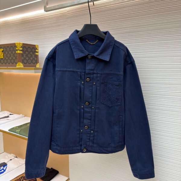 Louis Vuitton dyed embossed denim jacket
