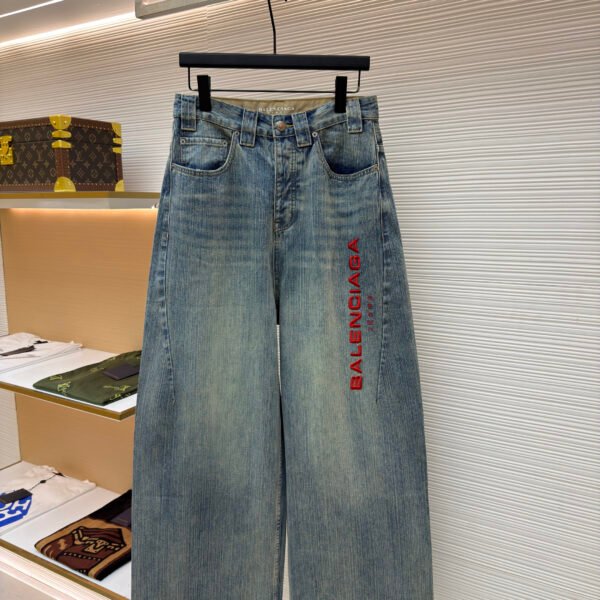 Balenciaga embroidered denim jeans
