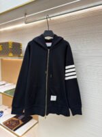Thom Browne Classic Four-Stripe Zip-Up Sweatshirt