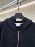 Thom Browne Classic Four-Stripe Zip-Up Sweatshirt - Image 4